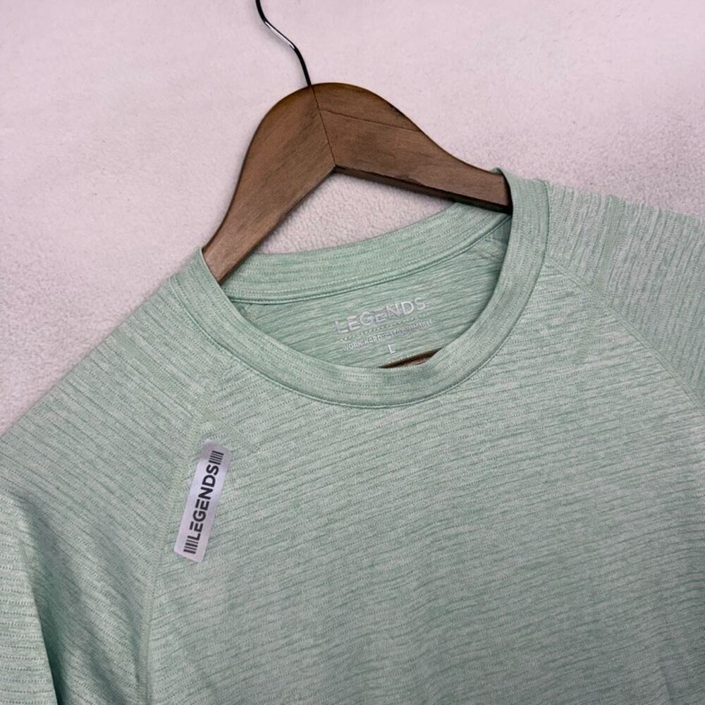 Legends Enzo Shirt men's Large Green Lightweight Workout Training Running Gym
